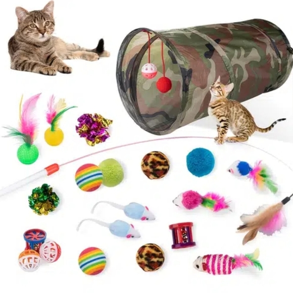 Kitten Set Cat | Cat Toys And Tunnel Set 21 Pieces | Poshmark